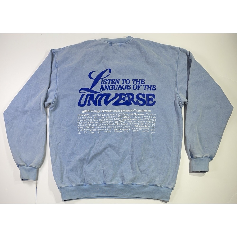 Mayfair Group Listen to the Language of the Universe Crewneck Sweatshirt S M